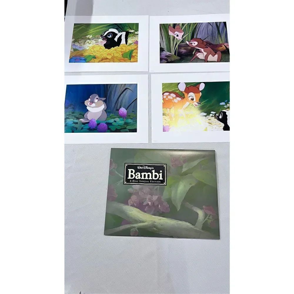 Disney Catalog Bambi Lithographs Print Portfolio 2 Disc Special Edition Set of 4